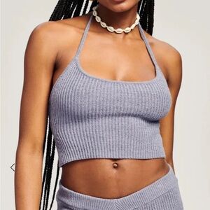 SER.O.YA Textured Knit Top in Blue